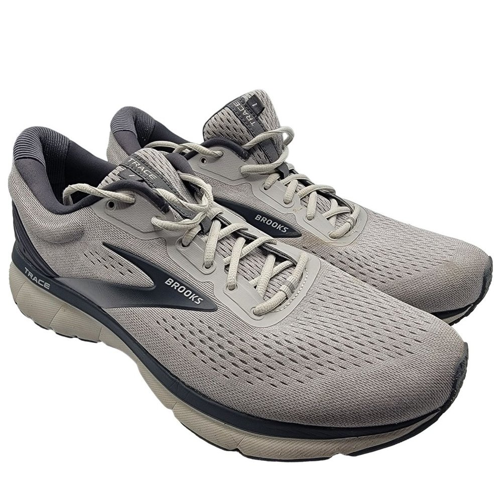 Brooks Trace 1 Mens Size 14 Gray Running Comfort Shoes Sneakers 1103641D097